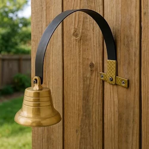 Lone Star Art Shopkeeper's Brass Door Bell 2" | Classic Vintage Chime for Business & Home thumbnail 7