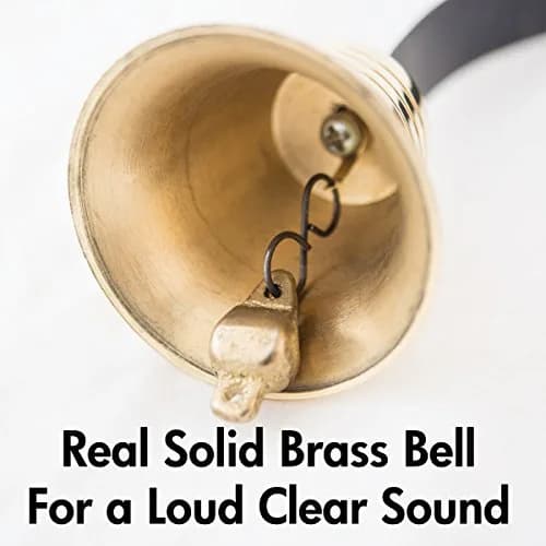 Lone Star Art Shopkeeper's Brass Door Bell 2" | Classic Vintage Chime for Business & Home thumbnail 3