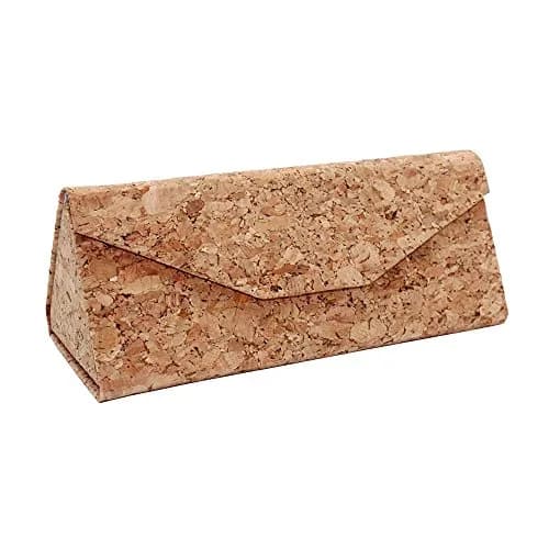 boshiho Eco-Friendly Natural Cork Sunglasses Case Foldable Triangle | Stylish, Lightweight & Animal-Free thumbnail 1