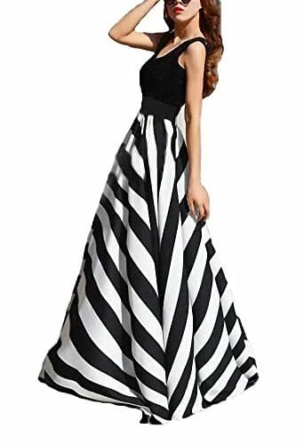 Afibi Women Chiffon Maxi Skirt High-Waist Floor Length Black | Casual Beach Maxi Skirt thumbnail 1