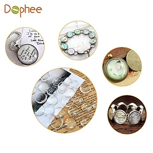 dophee Glass Cabochons Dome Tiles 25mm (0.98 inch) | 10 Pcs for Jewelry Making thumbnail 6
