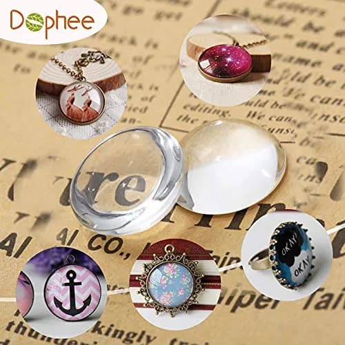 dophee Glass Cabochons Dome Tiles 25mm (0.98 inch) | 10 Pcs for Jewelry Making thumbnail 7