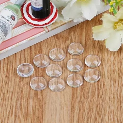 dophee 30mm Glass Cabochons Dome Tiles 10-Pack | Transparent Round Flatback for Jewelry Making thumbnail 8