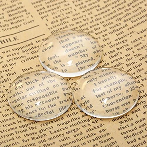 dophee 30mm Glass Cabochons Dome Tiles 10-Pack | Transparent Round Flatback for Jewelry Making thumbnail 4