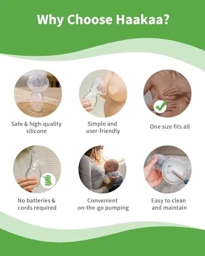Haakaa Silicone Breast Pump 120ml (4 oz) | Award-Winning Manual Milk Collector thumbnail 7