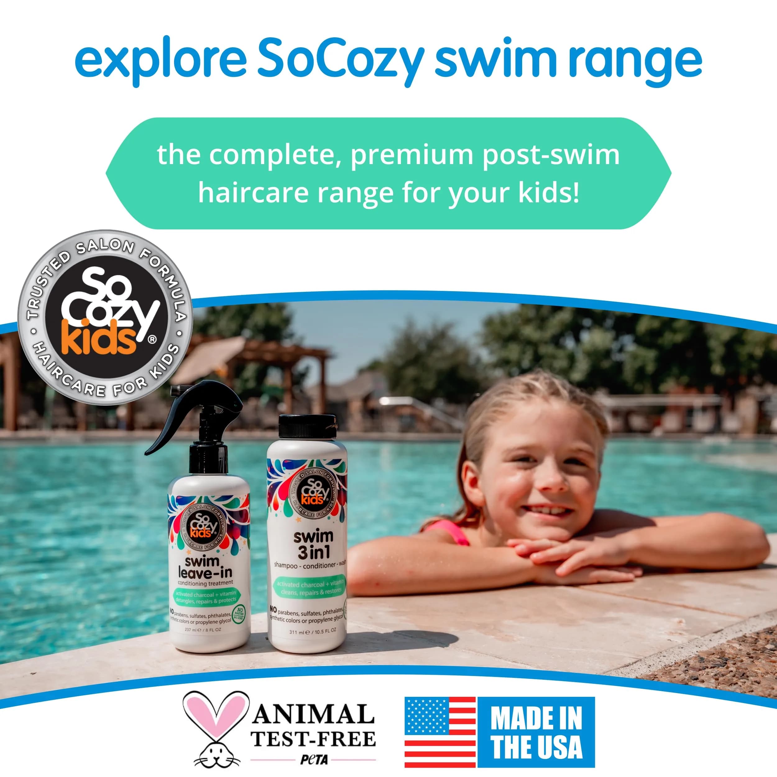 SO COZY Swim Leave In Conditioner Spray 236ml (8 Fl Oz) | Protects & Repairs Pool, Sun & Salt Damaged Hair - view 7