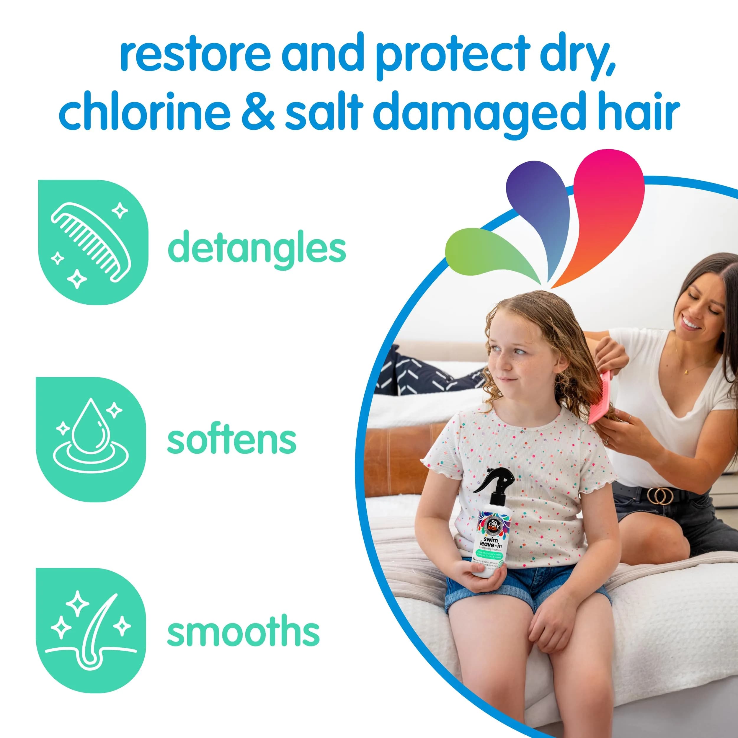 SO COZY Swim Leave In Conditioner Spray 236ml (8 Fl Oz) | Protects & Repairs Pool, Sun & Salt Damaged Hair - view 3