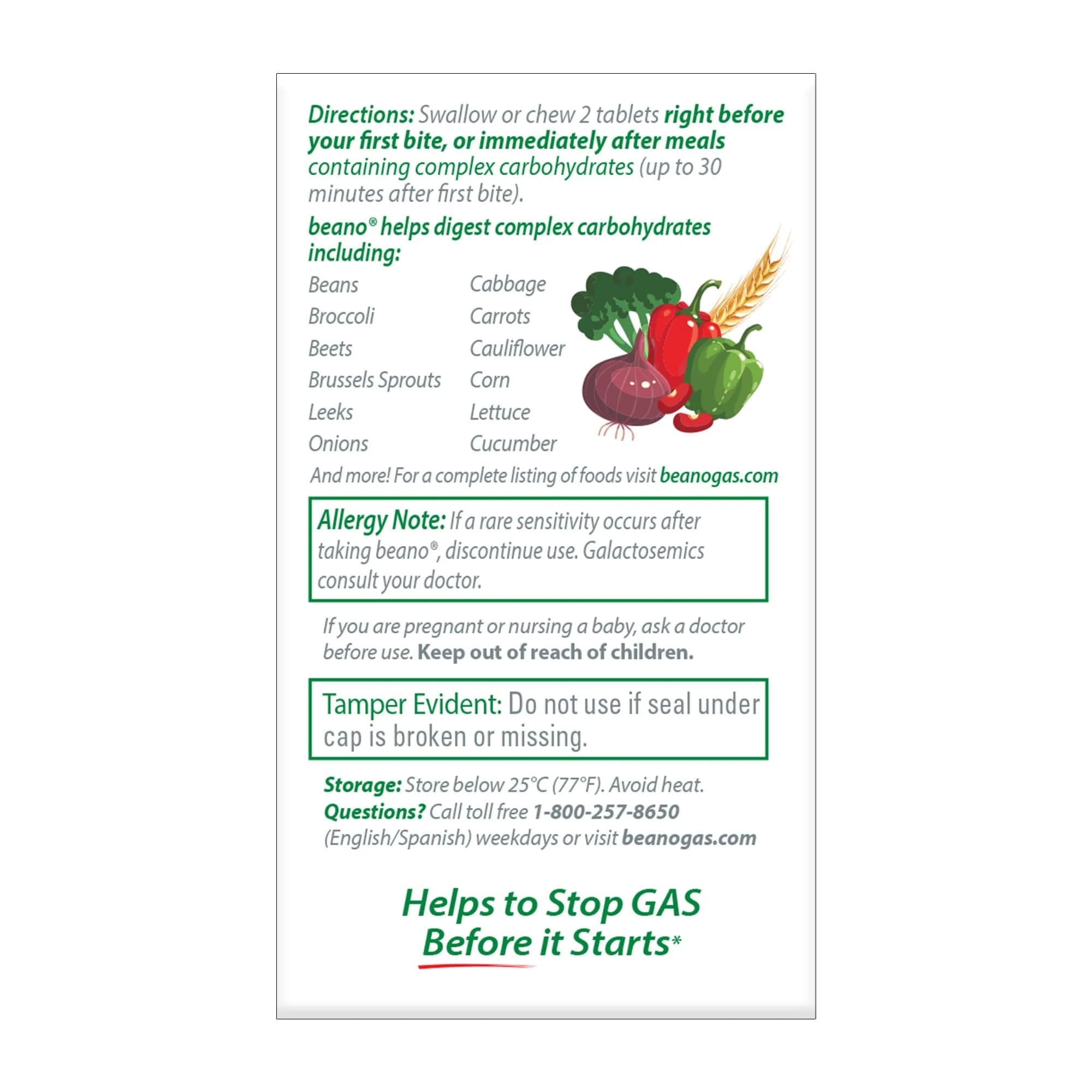 Beano Digestive Enzyme Gas Relief Tablets 150 Count (68 g) | Clinically Tested for Bloating & Discomfort - view 7