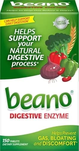 Beano Digestive Enzyme Tablets 100 Count | Helps Prevent Gas & Bloating — Unflavored
