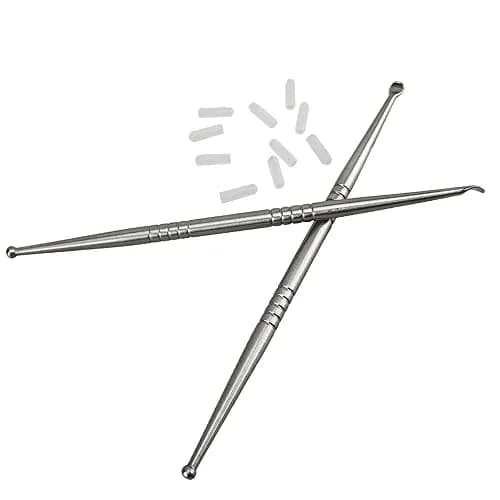 airgoesin 2pcs Tonsil Stone Removal Picks | Oral & Ear Cleaning Tools with Silicone Tips thumbnail 3