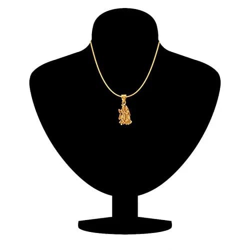 Mahi Women's Exa Collection Radha Krishna Gold Plated Pendant with Chain | Religious Jewelry for Women thumbnail 3