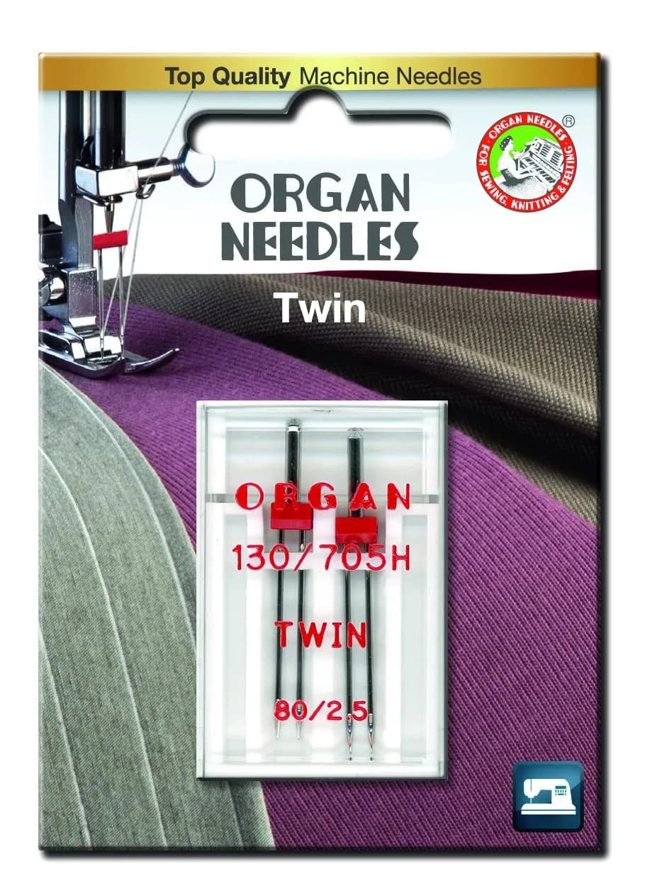 HONEYSEW Organ Needles 130/705H Twin Needle 70/1.6MM 80/2.5MM 80/3MM 80/4MM 100/6MM Twin Stretch 75/2.5MM — 80/2.5MM