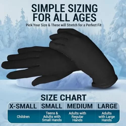 Kami-So Figure Skating Gloves for Competition | Gel Wrist Support | Thermal Padded Gloves, Black, Large thumbnail 4