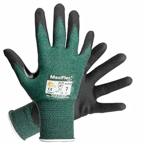 MaxiFlex Cut 34-8743 Cut Resistant Nitrile Work Gloves with Green Knit Shell and Premium Nitrile Coating | Breathable, Touchscreen Compatible (70-120 chars) thumbnail 2
