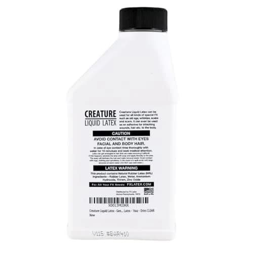 FX Latex Creature Liquid Latex Clear 16 Fl Oz (473 ml) | Professional Special Effects Makeup thumbnail 4