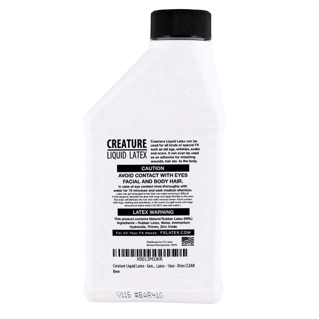 FX Latex Creature Liquid Latex Clear 16 Fl Oz (473 ml) | Professional Special Effects Makeup - view 4