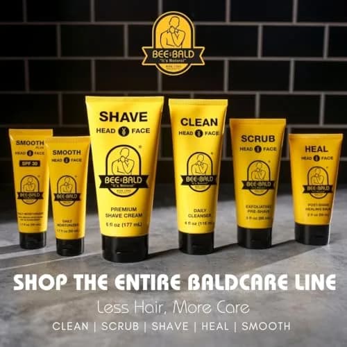 Bee Bald HEAL Aftershave Balm for Men 59ml (2 Fl Oz) | Calms Bumps & Redness thumbnail 6