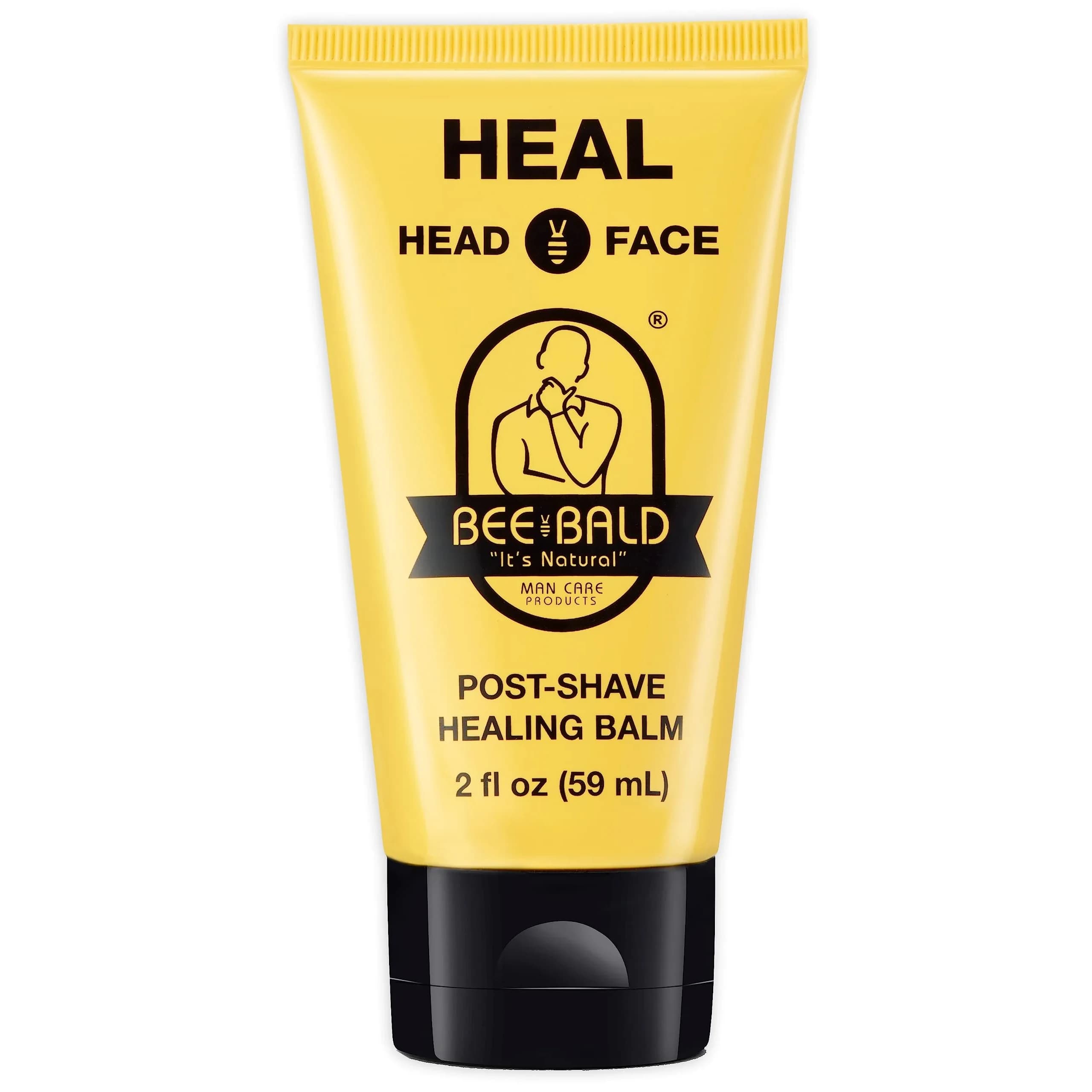 Bee Bald HEAL Aftershave Balm for Men 59ml (2 Fl Oz) | Calms Bumps & Redness — No Color