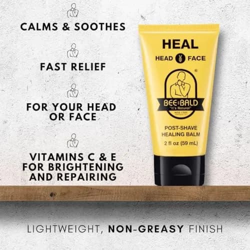 Bee Bald HEAL Aftershave Balm for Men 59ml (2 Fl Oz) | Calms Bumps & Redness thumbnail 3