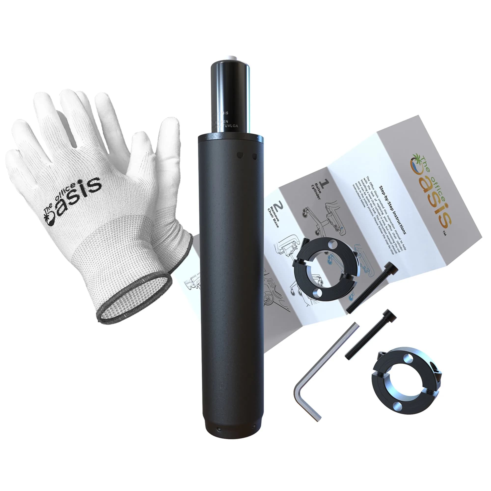The Office Oasis Office Chair Cylinder Replacement Kit 28mm (1-1/8" Stroke) | Heavy Duty Gas Lift for Desk & Gaming Chairs