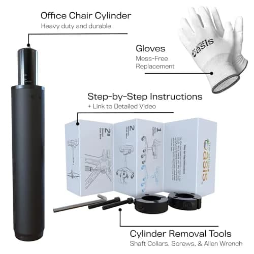 The Office Oasis Office Chair Cylinder Replacement Kit 28mm (1-1/8" Stroke) | Heavy Duty Gas Lift for Desk & Gaming Chairs thumbnail 6