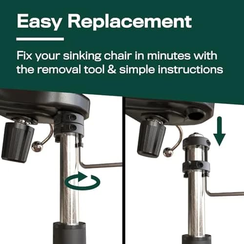 The Office Oasis Office Chair Cylinder Replacement Kit 28mm (1-1/8" Stroke) | Heavy Duty Gas Lift for Desk & Gaming Chairs thumbnail 3