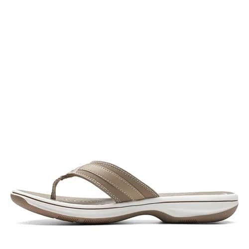 Clarks Women's Breeze Sea Flip-Flop 11 | Taupe Synthetic, Lightweight & Casual (70-120 chars) thumbnail 6