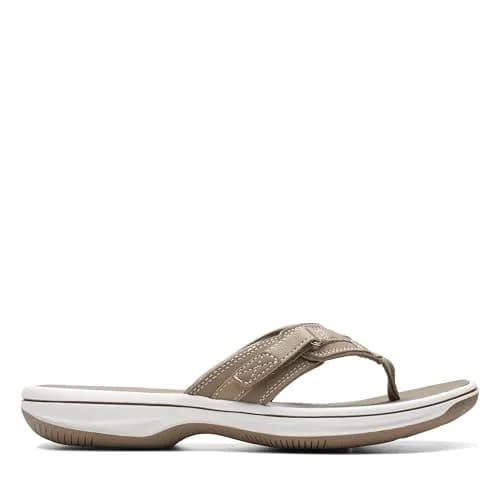 Clarks Women's Breeze Sea Flip-Flop 11 | Taupe Synthetic, Lightweight & Casual (70-120 chars) thumbnail 2