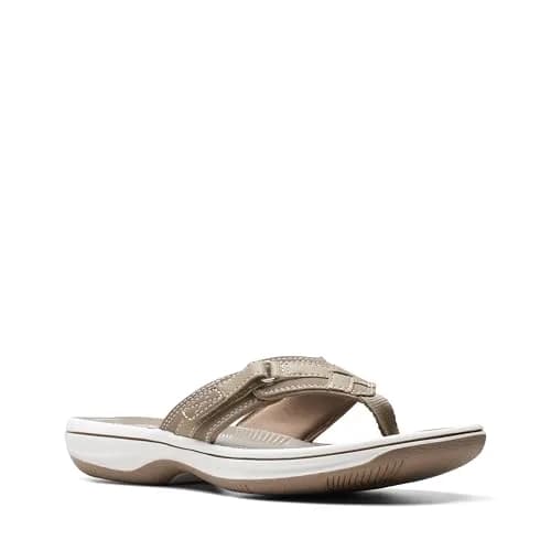 Clarks Women's Breeze Sea Flip-Flop 11 | Taupe Synthetic, Lightweight & Casual (70-120 chars) thumbnail 3
