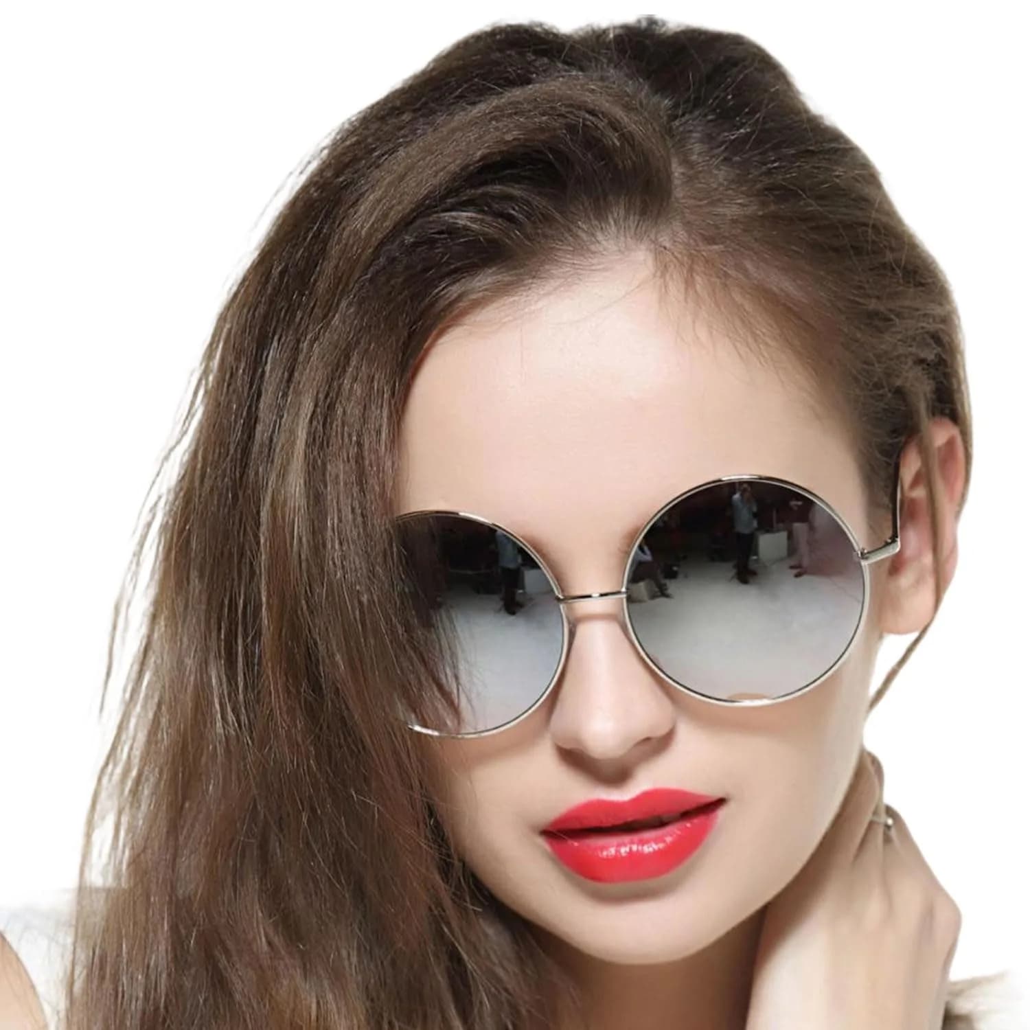 GEELOOK Round Sunglasses for Women Men Classic Oversized Mercury Lens | Polarized & Impact-Resistant