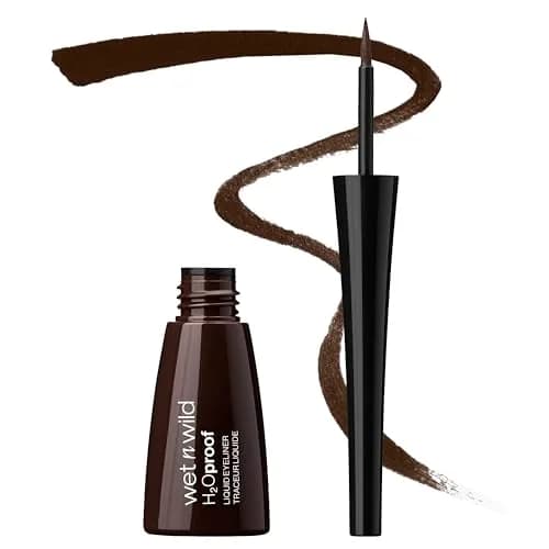 wet n wild H2O Proof Liquid Eyeliner Dark Brown | Waterproof & Smudge-Proof, Precise Brush Applicator thumbnail 1