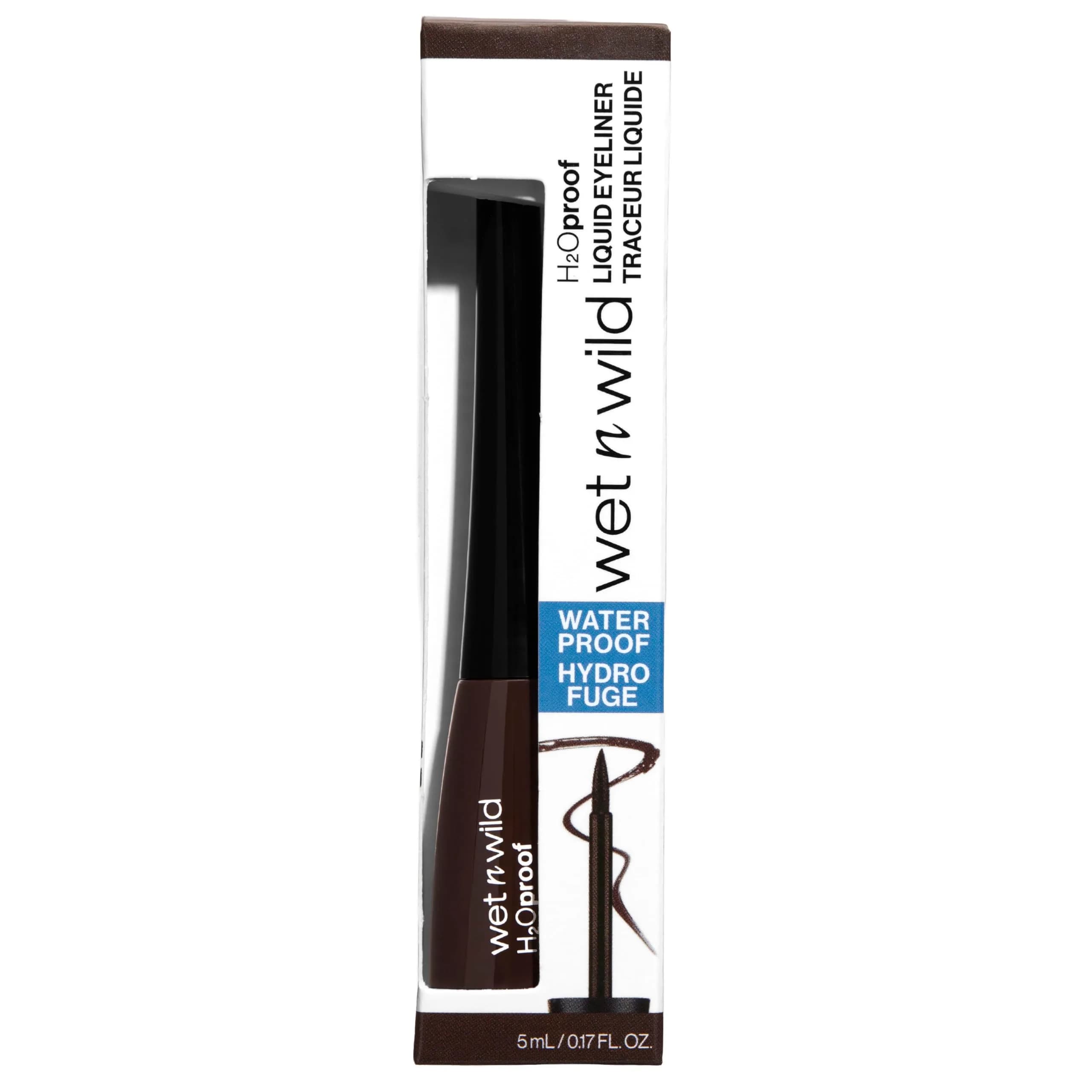 wet n wild H2O Proof Liquid Eyeliner Dark Brown | Waterproof & Smudge-Proof, Precise Brush Applicator - view 2