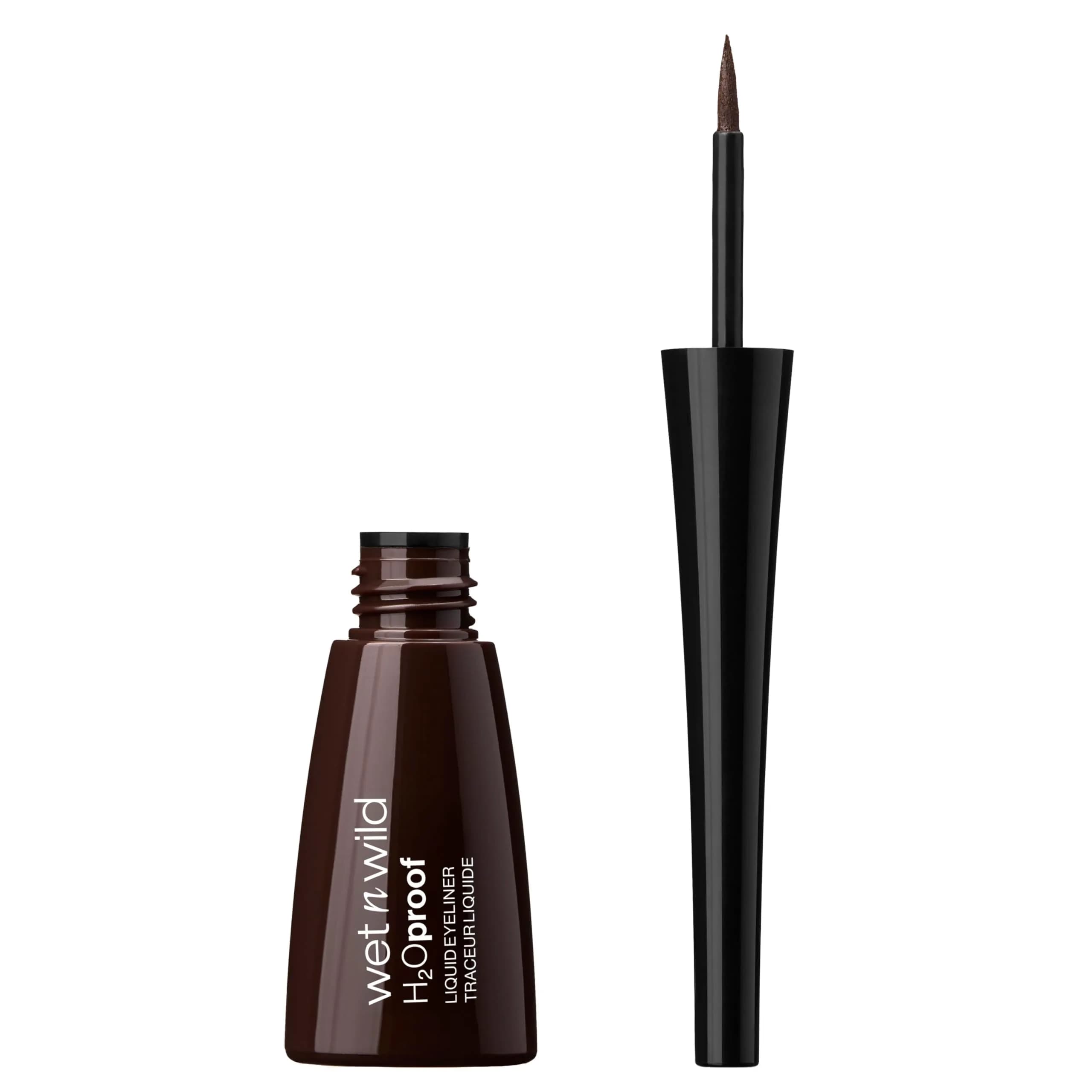 wet n wild H2O Proof Liquid Eyeliner Dark Brown | Waterproof & Smudge-Proof, Precise Brush Applicator - view 3