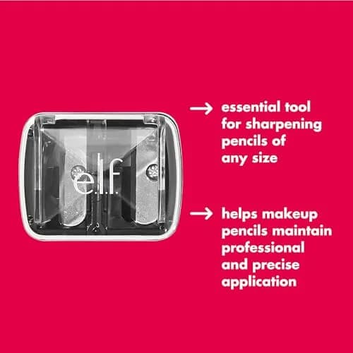 e.l.f. Dual-Pencil Sharpener with Shaving Catcher & Cleaning Pick | Compact Black thumbnail 5