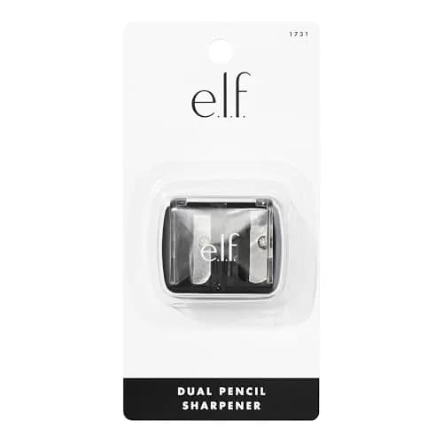e.l.f. Dual-Pencil Sharpener with Shaving Catcher & Cleaning Pick | Compact Black thumbnail 3