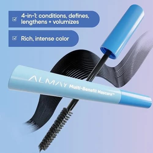 Almay Multi-Benefit Mascara, 502 Black | Lengthening, Volumizing & Conditioning Mascara with Keratin (70-120 chars) thumbnail 2