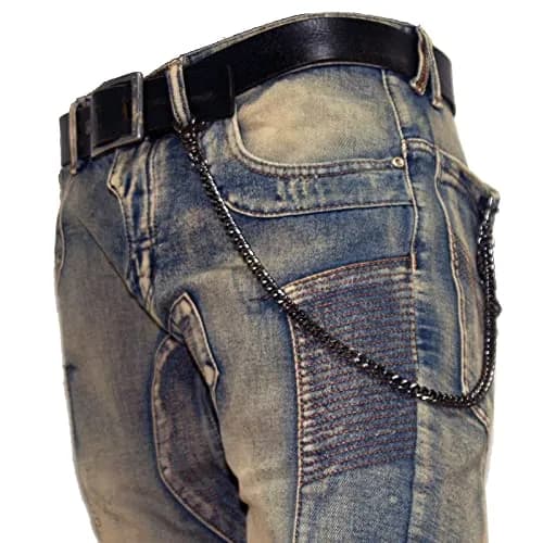 Double K Basic Strong Leash Biker Trucker Key Jean Wallet Chain (17") BLACK CS146 | Heavy Chrome Steel thumbnail 5