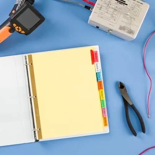 Avery 8-Tab Binder Dividers with Insertable Big Tabs, 6 Sets (48 Total Tabs) | Multicolor Tabs for Organization thumbnail 5