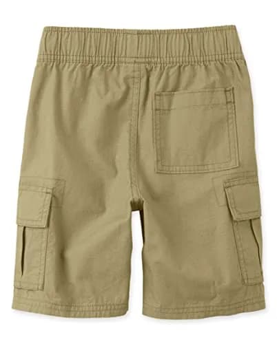 The Children's Place Boys Cargo Shorts Flax Single 4S | Slim Fit, Durable Cotton, Pull-On Style thumbnail 3