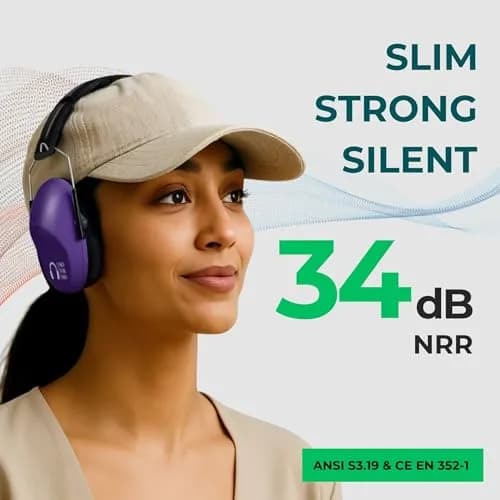 Pro For Sho 34dB NRR Noise Reduction Ear Muffs | Foldable, Compact Hearing Protection for Shooting, Yard Work, Sensory Needs thumbnail 2