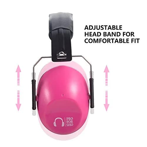 Pro For Sho 34dB NRR Ear Protection Earmuffs, Pink 204 g (0.45 lb) | Foldable Noise Reduction for Shooting, Yard Work, Sensory Needs thumbnail 3