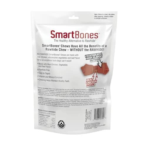 SmartBones Mini Bones Rawhide-Free Dog Treat, With Real Beef, 24 Count | Easy to Digest, Healthy Teeth, Made in Vietnam thumbnail 2