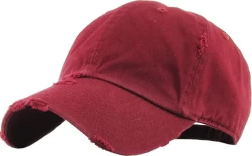 KBETHOS KBE-VINTAGE MAR Vintage Washed Cotton Baseball Cap, Maroon | Adjustable Low Profile Dad Hat thumbnail 1