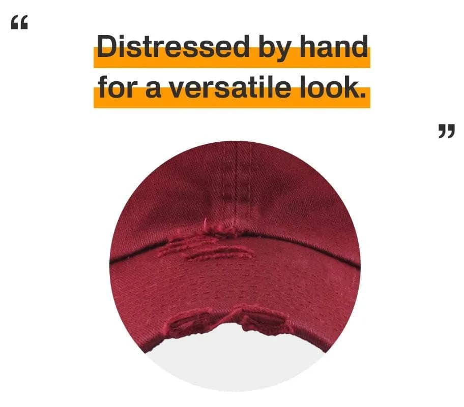 KBETHOS KBE-VINTAGE MAR Vintage Washed Cotton Baseball Cap, Maroon | Adjustable Low Profile Dad Hat thumbnail 6