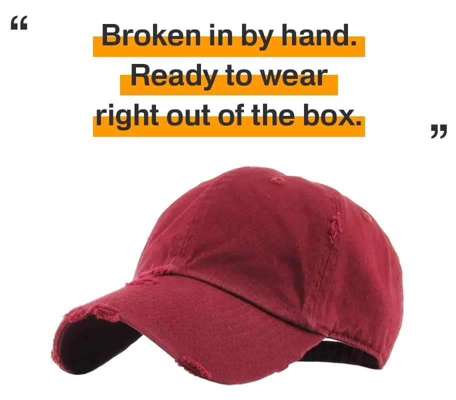 KBETHOS KBE-VINTAGE MAR Vintage Washed Cotton Baseball Cap, Maroon | Adjustable Low Profile Dad Hat thumbnail 4