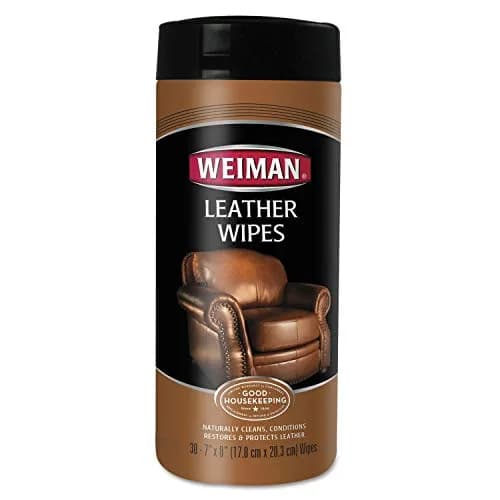 Weiman Leather Wipes 30 Count (Pack of 4) | UVX-15 Sunscreen Protection for Leather thumbnail 1