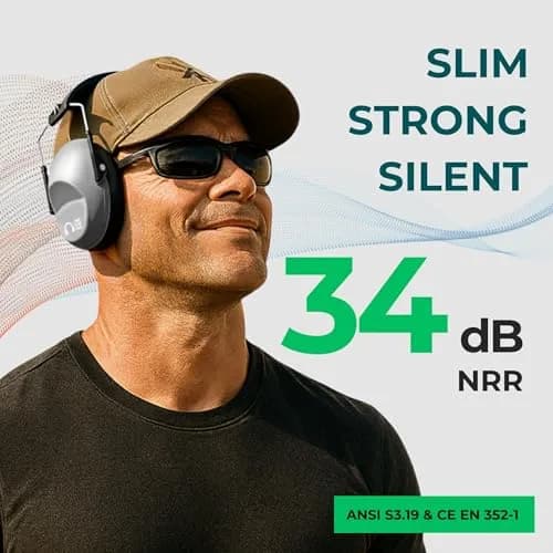 Pro For Sho 34dB NRR Noise Reduction Earmuffs | Industrial Grey Standard thumbnail 2