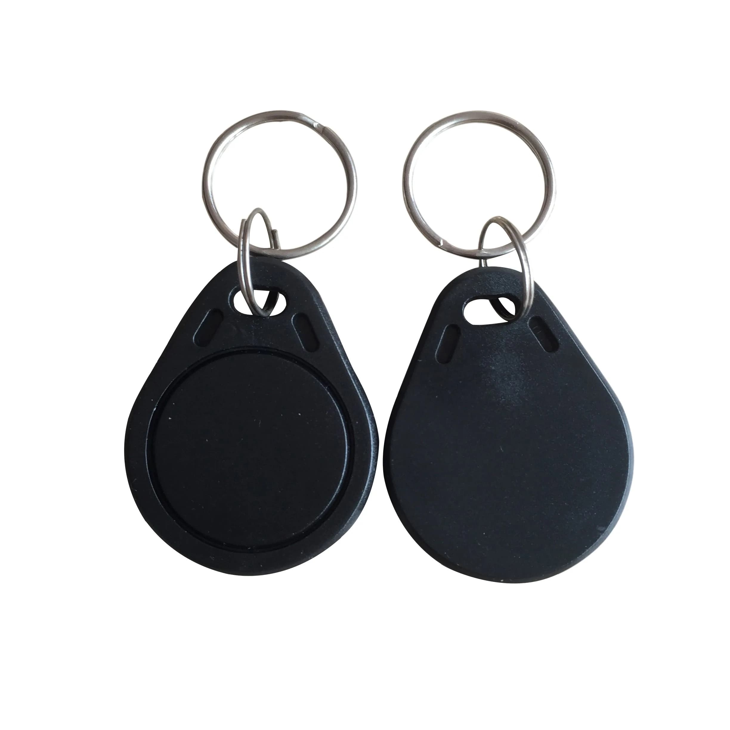 YARONGTECH RFID Fob 13.56MHZ for Access Control | Waterproof Black Keychain (Pack of 10) — Black
