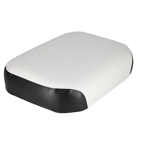 All States Ag Parts Parts A.S.A.P. Seat Cushion Vinyl White/Black for International Tractor 4in | Heavy-duty Vinyl & Foam