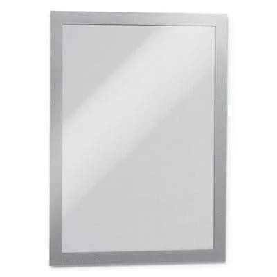 Durable Duraframe Sign Holder, Self-Adhesive, Silver, Letter Size, 2 Pack thumbnail 4